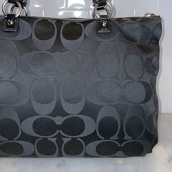 Coach Purse Handbag Daisy Poppy Signature XL Tote Shoulder Bag Pocketbook - Picture 7 of 17